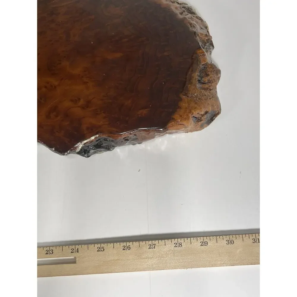 Burl Wood Wall Clock‎ Burl Redwood Gorgeous Vintage Custom Duck Goose Image Real
